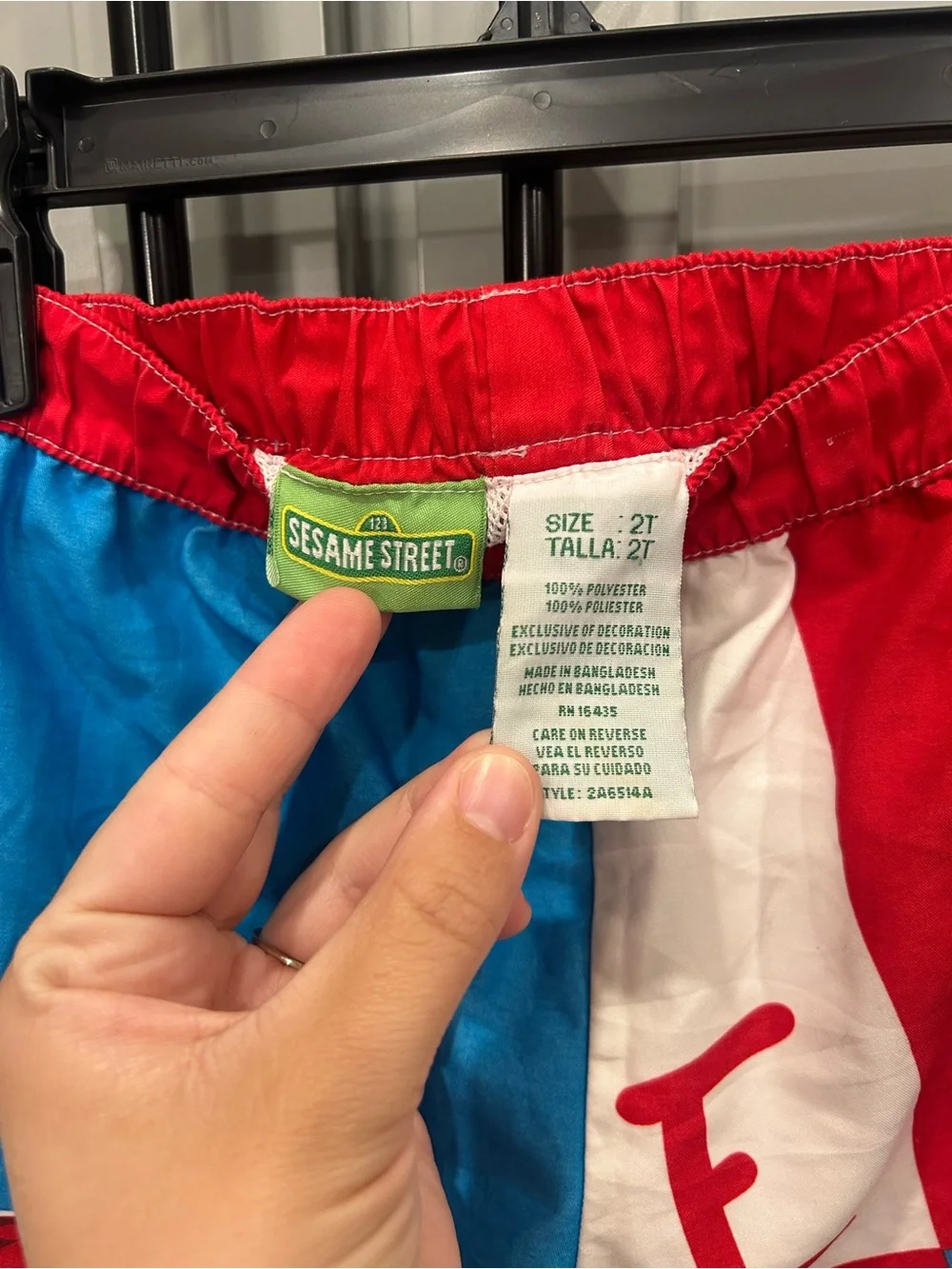 Vintage Elmo Sesame Street swim trunks 2T